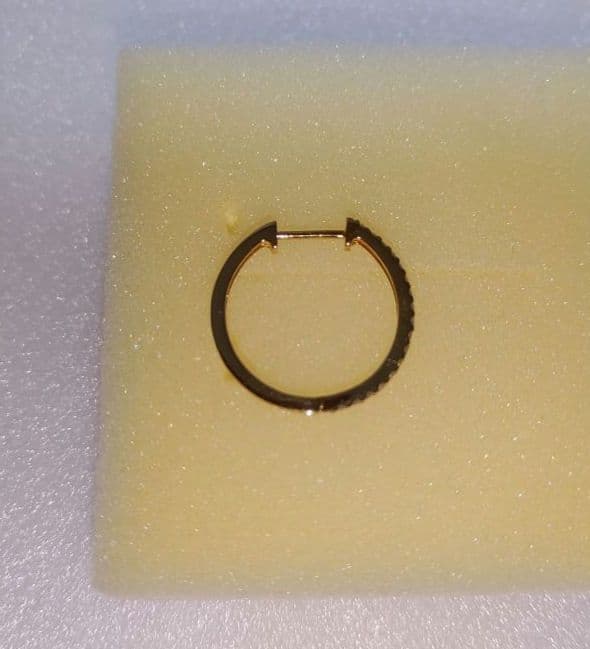 片耳のみ K18 イエローゴールド ダイヤモンド 0.15ct ピアス ツツミ