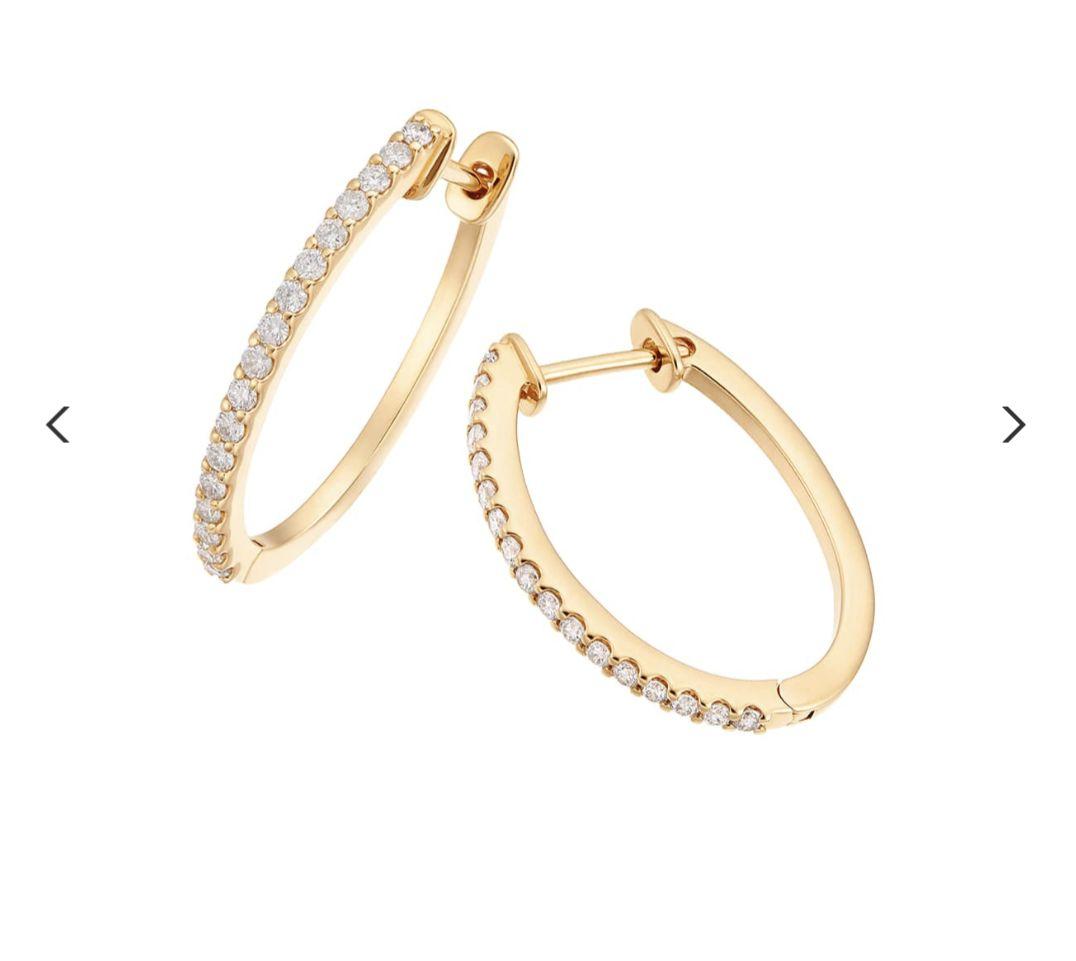 片耳のみ K18 イエローゴールド ダイヤモンド 0.15ct ピアス ツツミ