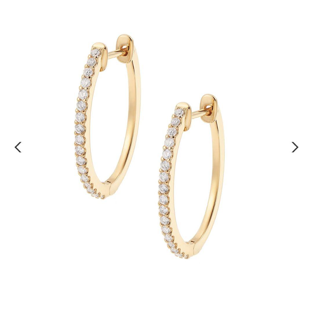 片耳のみ K18 イエローゴールド ダイヤモンド 0.15ct ピアス ツツミ