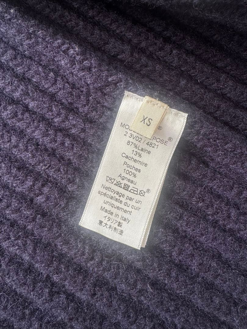 CELINE ネイビー ニットベスト タートルネック