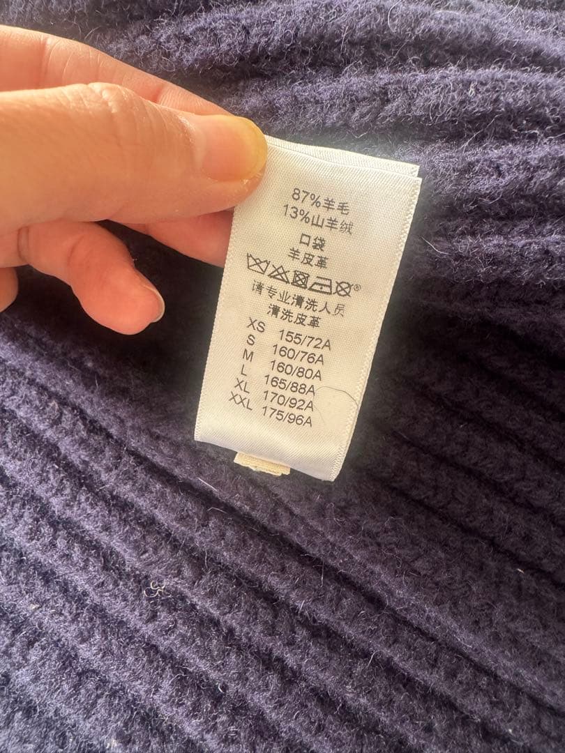 CELINE ネイビー ニットベスト タートルネック