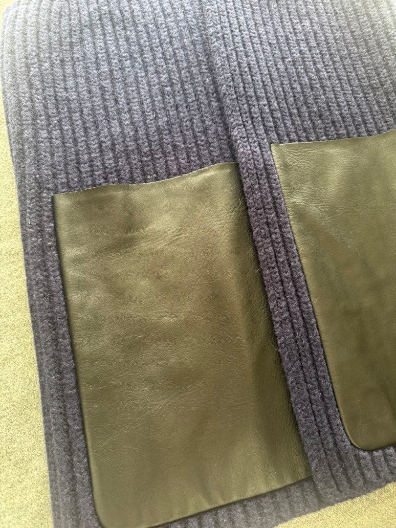 CELINE ネイビー ニットベスト タートルネック