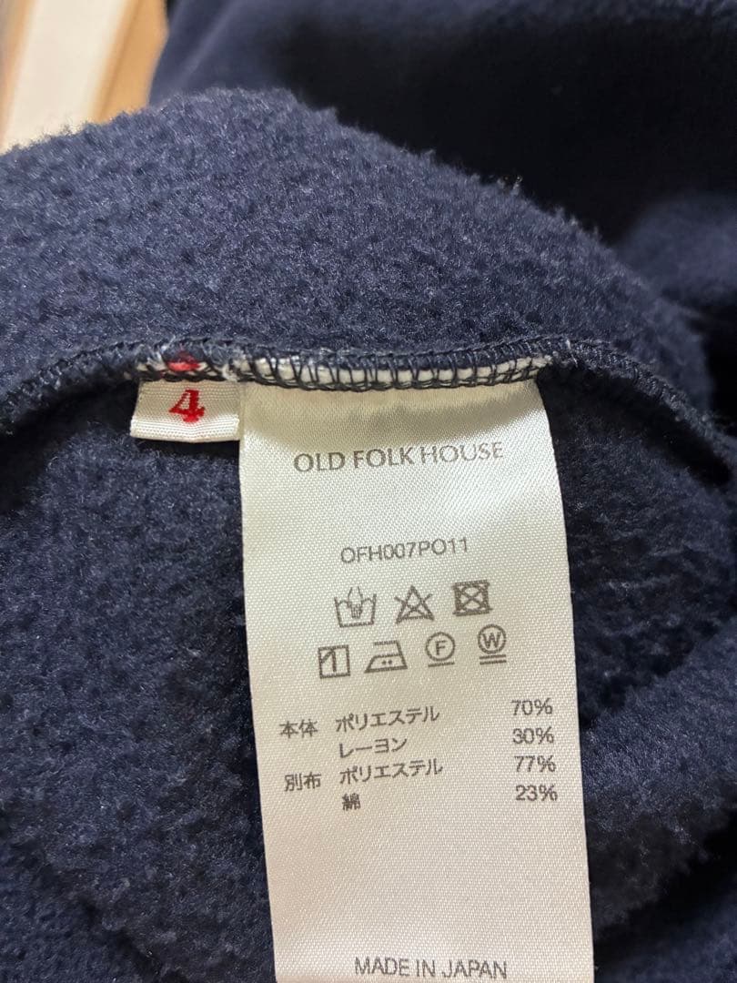 トップス OLD FOLK HOUSE / SMOOTH FLEECE navy