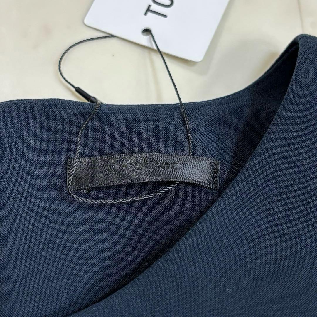 チロリンママ です★新品★ストレッチダブルクロス チュニックブラウス