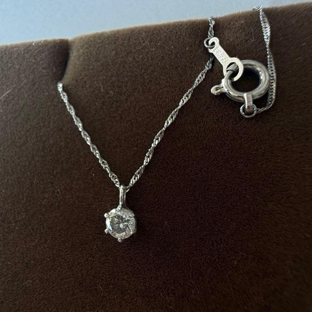 プラチナ850 Pt900 ダイヤモンド 0.15ct ネックレス