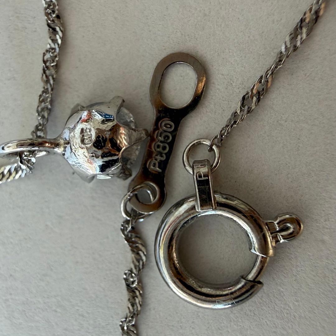 プラチナ850 Pt900 ダイヤモンド 0.15ct ネックレス
