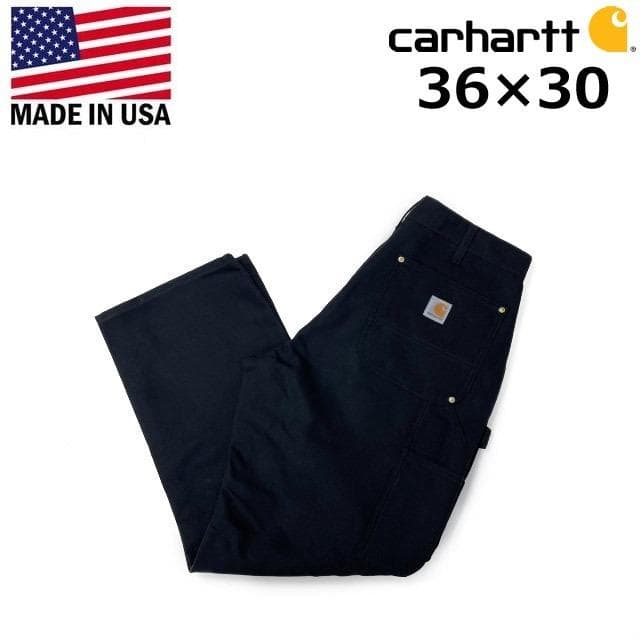 カーハート ワークパンツ US購入 ダブルニー(36×30)黒 181218