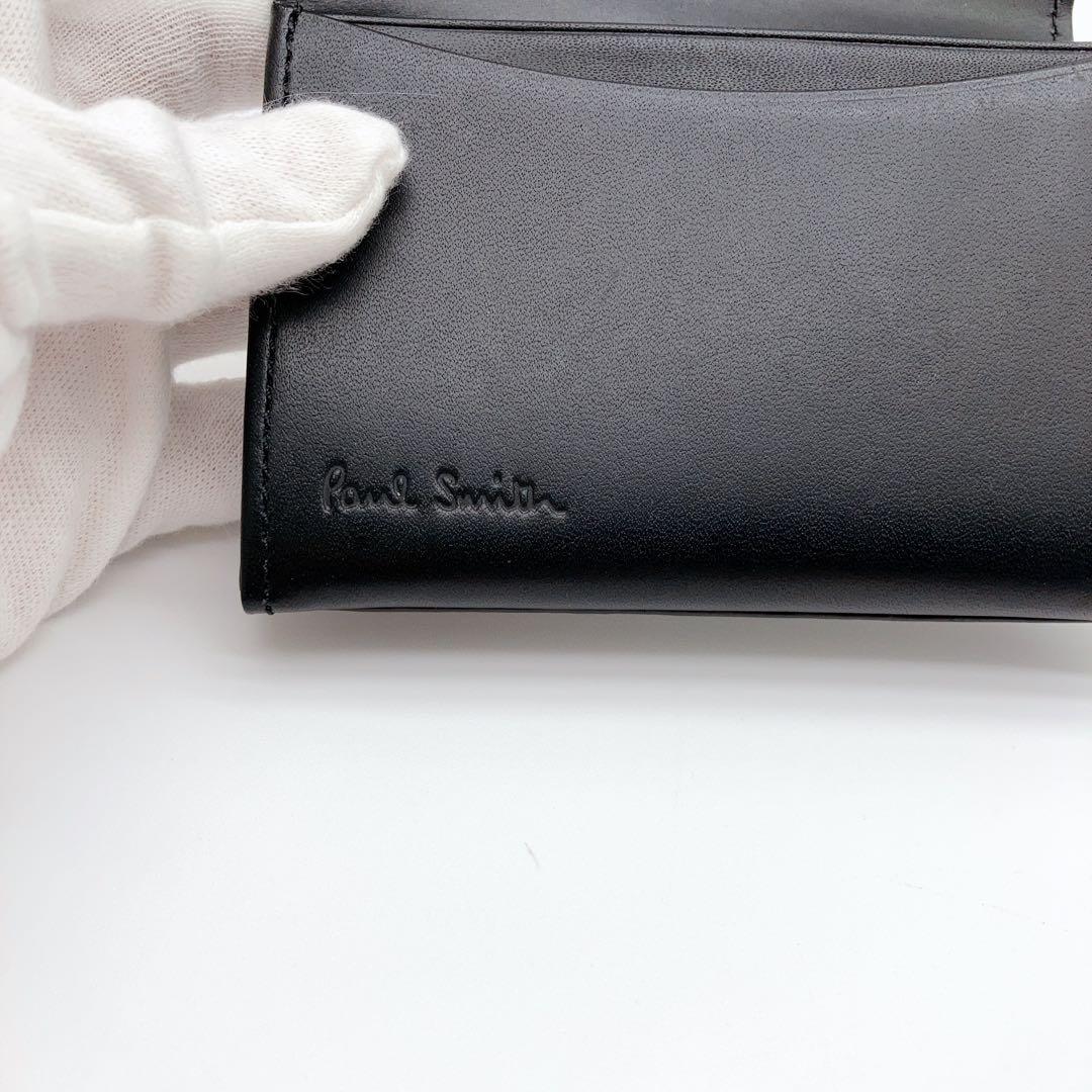 【美品】Paul Smith コードバン　名刺入れ　ブラック　総革仕上げ　最上位