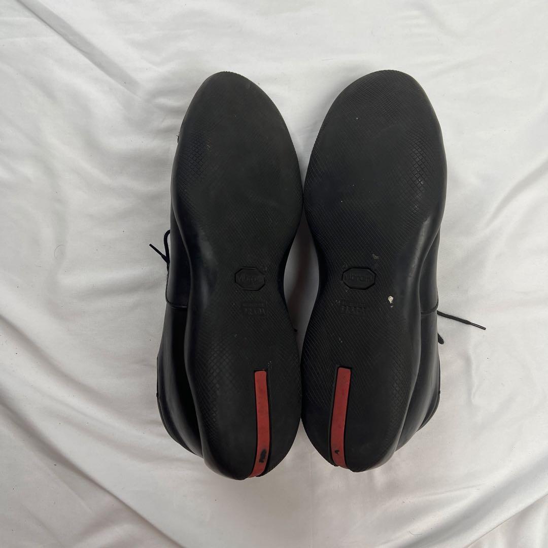 靴 PRADA SPORT leather dress shoes black