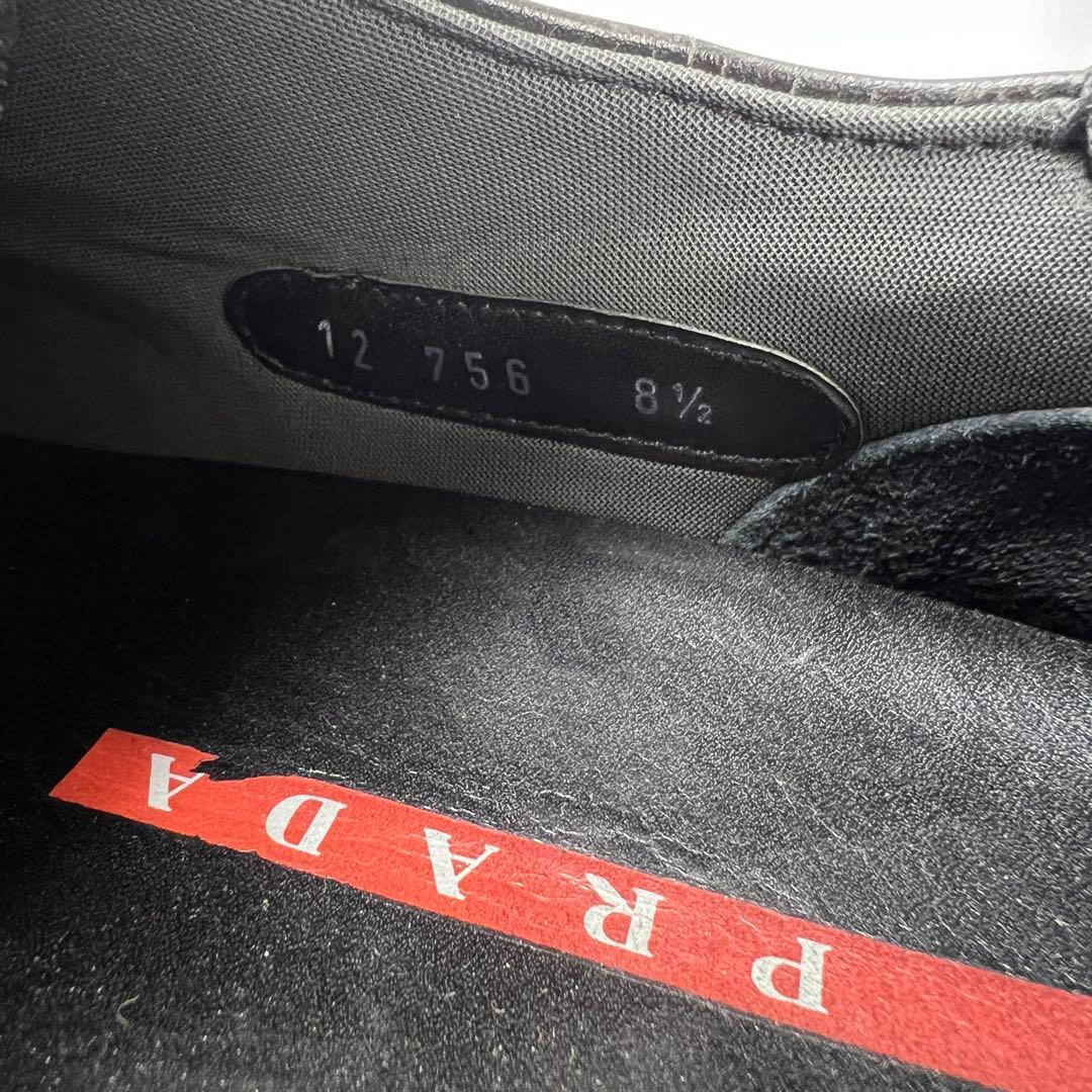 靴 PRADA SPORT leather dress shoes black