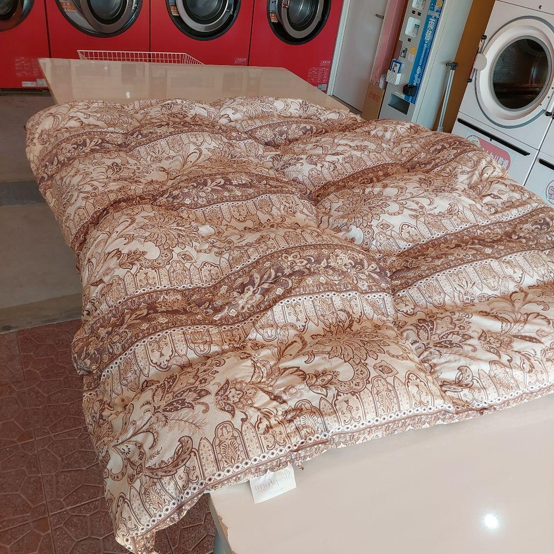 羽毛掛け布団 中古 190cm x 210cm ブラウン