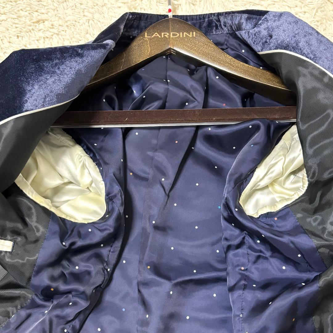 PaulSmith LONDON テーラードジャケット ベロア ネイビー 2B