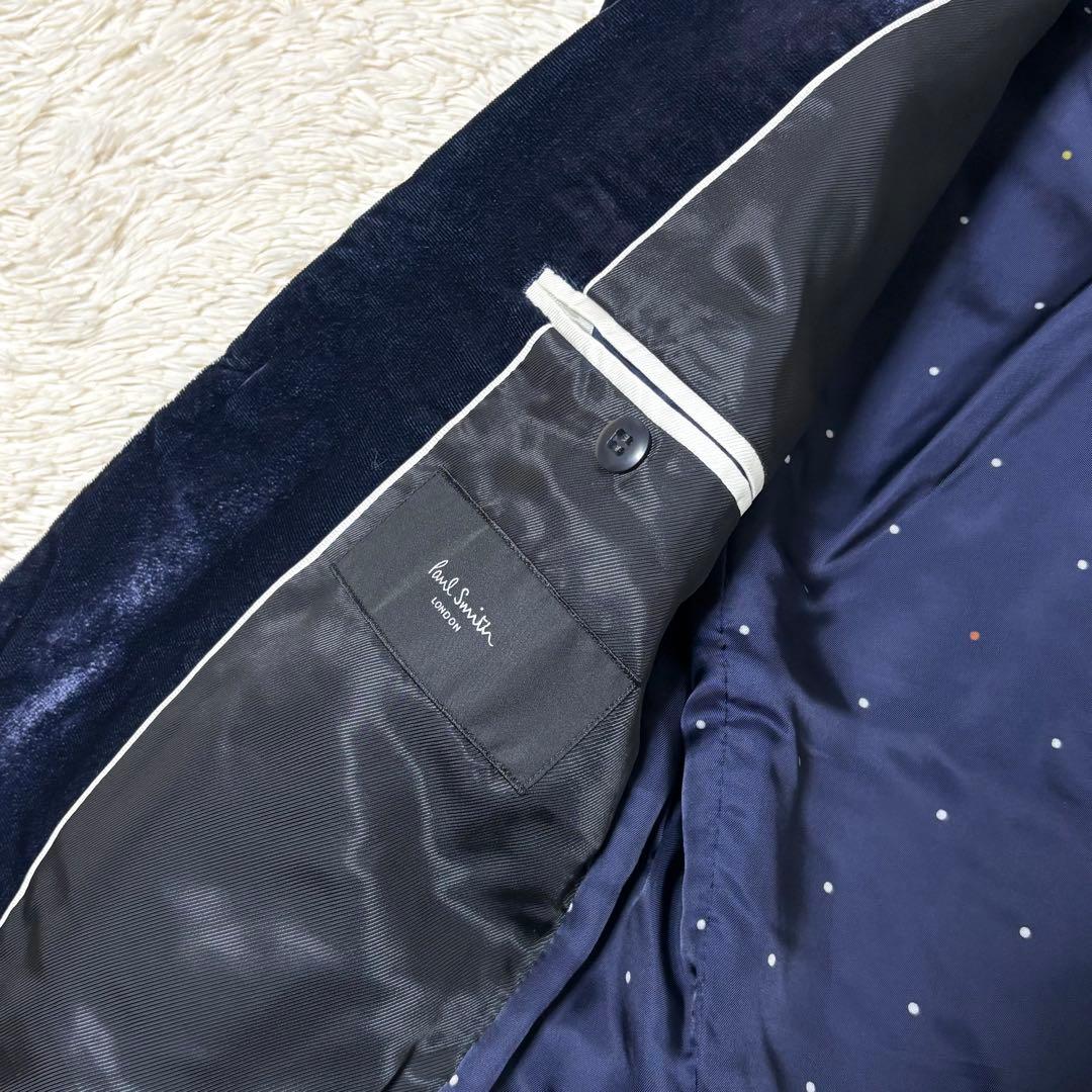 PaulSmith LONDON テーラードジャケット ベロア ネイビー 2B