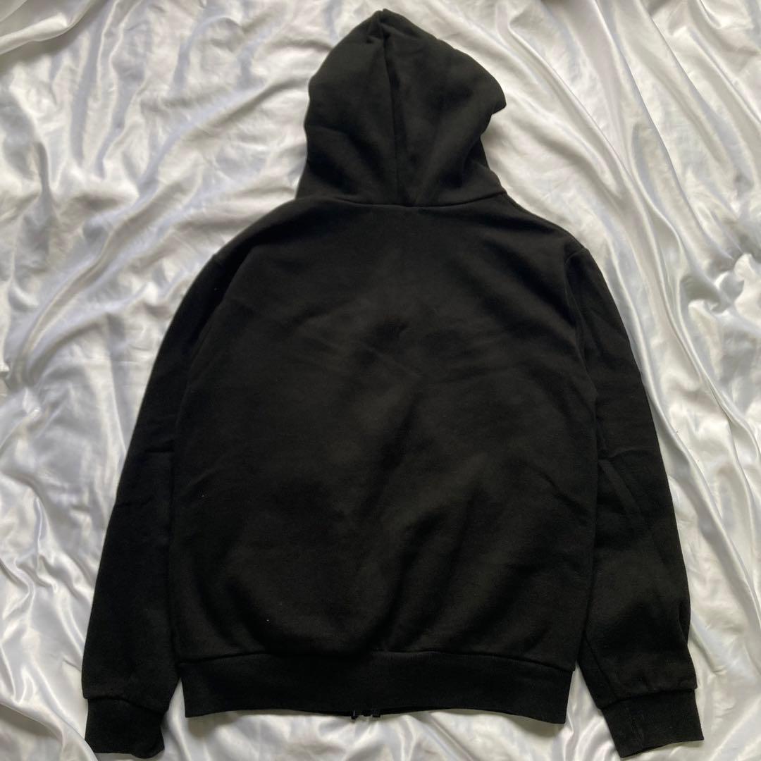 Dolce&Gabbanaロゴ プレート ジップ パーカー ブラック