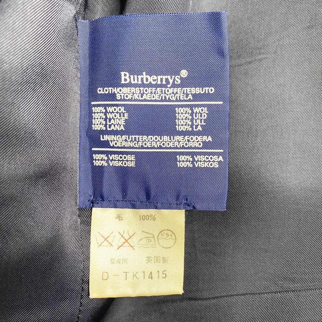 良品✨Burberry テーラード 紺ブレ ダブル 英国製 金ボタン XL
