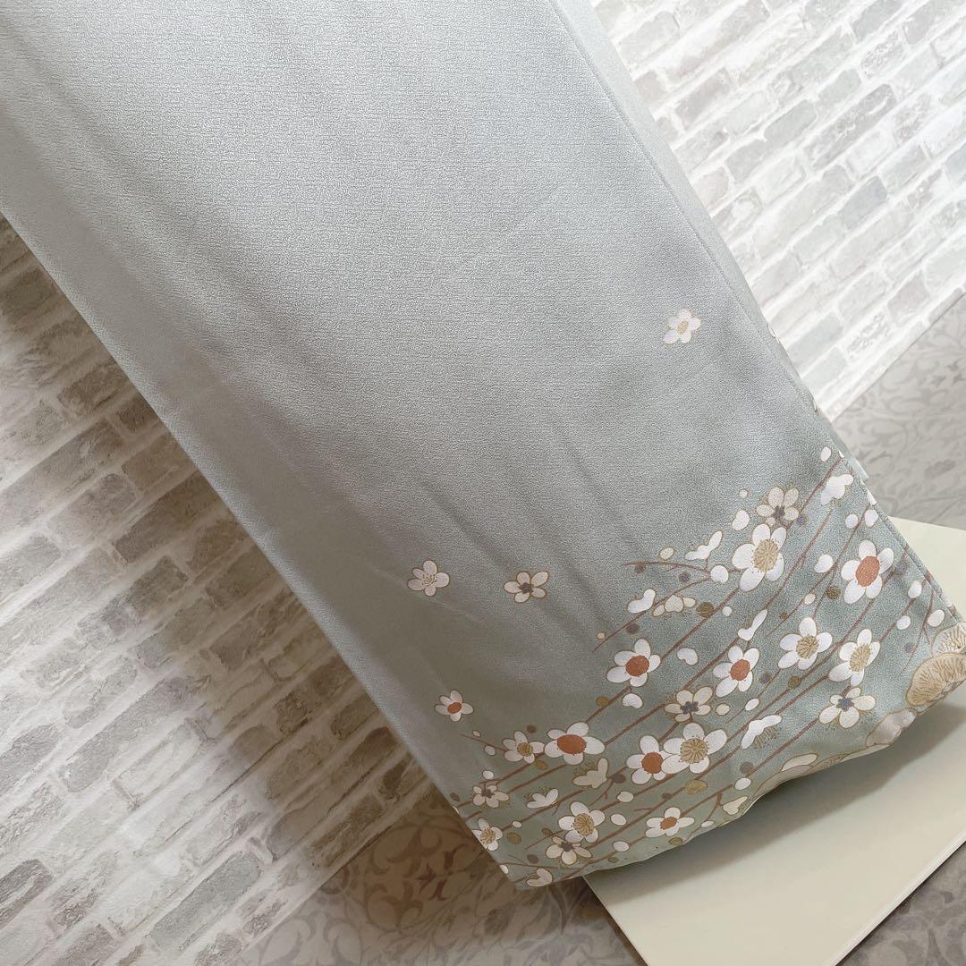 訪問着　フルセット　梅と松　金糸　刺繍　パールトーン加工　入学式　卒業式　I6