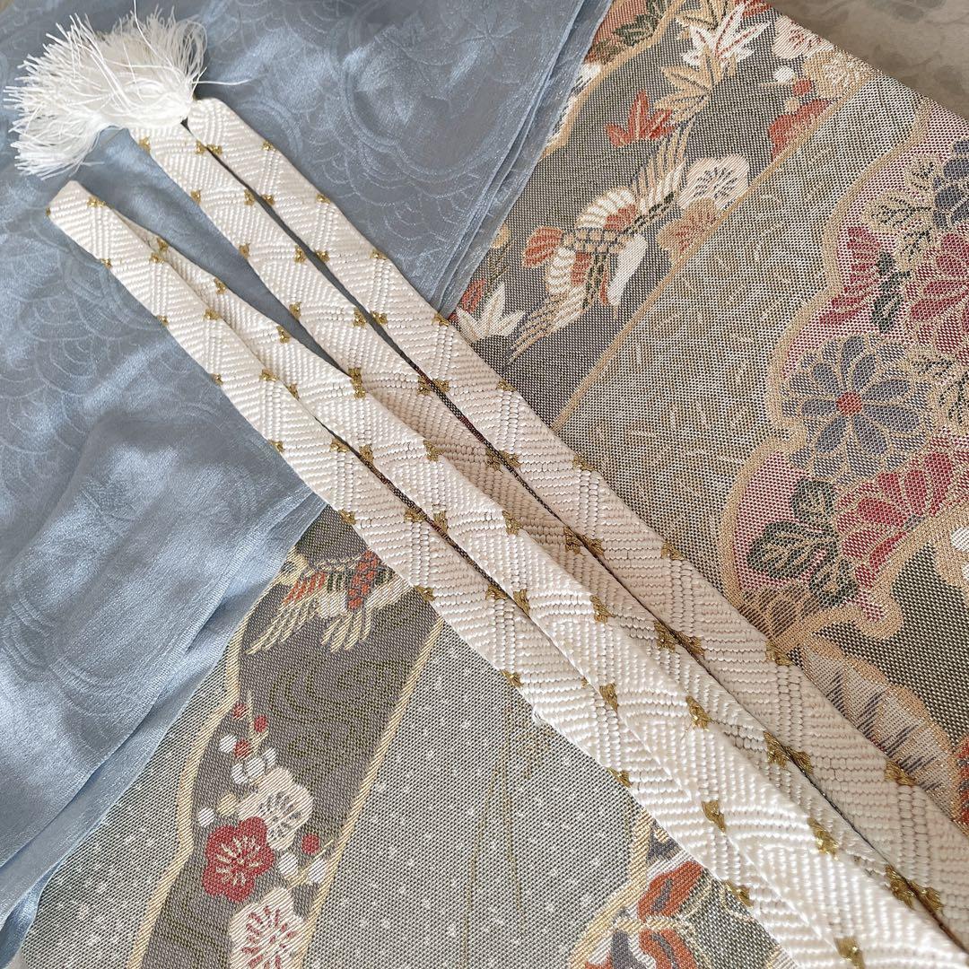 訪問着　フルセット　梅と松　金糸　刺繍　パールトーン加工　入学式　卒業式　I6