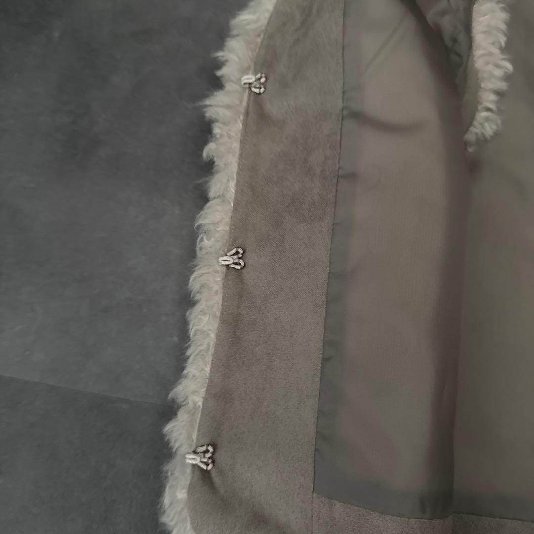 【美品】Herencia ボアベスト　gray