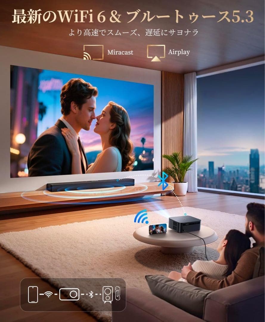 WIMIUS K13 プロジェクター 公式Google TV搭載 HDMI