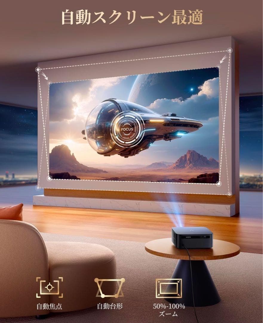 WIMIUS K13 プロジェクター 公式Google TV搭載 HDMI