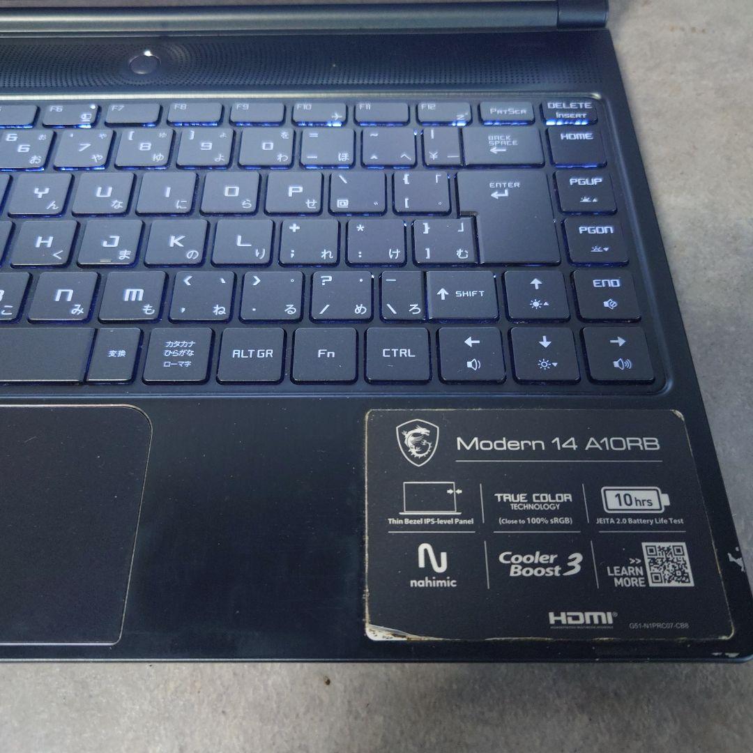【セール中】MSI Modern 14 A10M ゲーミングノートPC　16GB