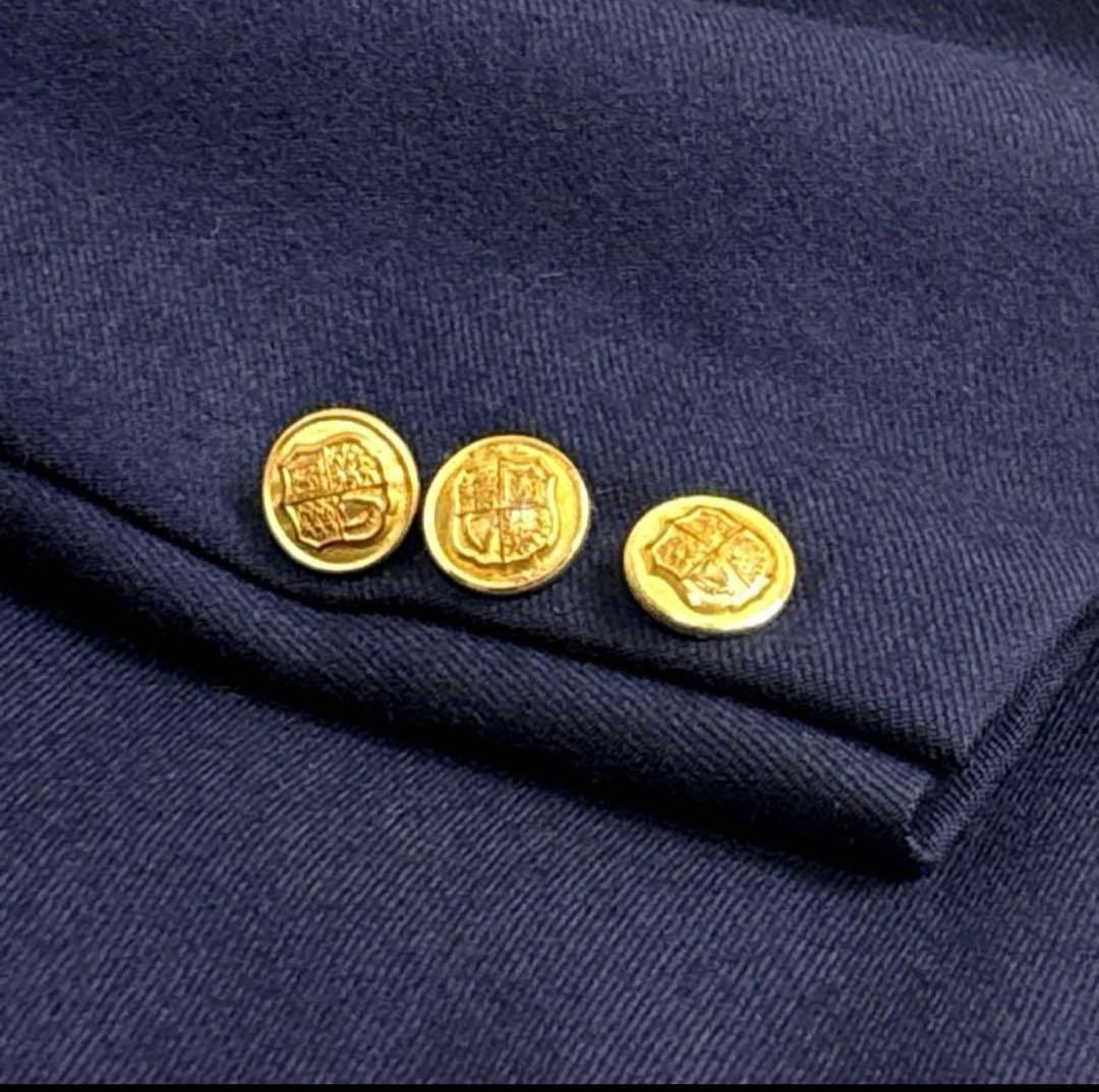 美品✨ポロ ラルフローレン 紺ブレ 金ボタン ジャケット 2B T17