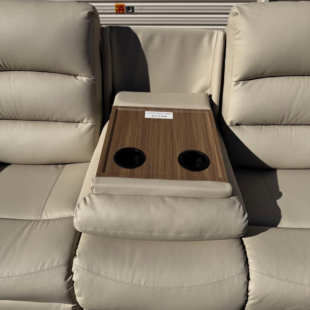 極美品 ニトリ 電動リクライニングソファ ３人掛け ベージュ Nシールド