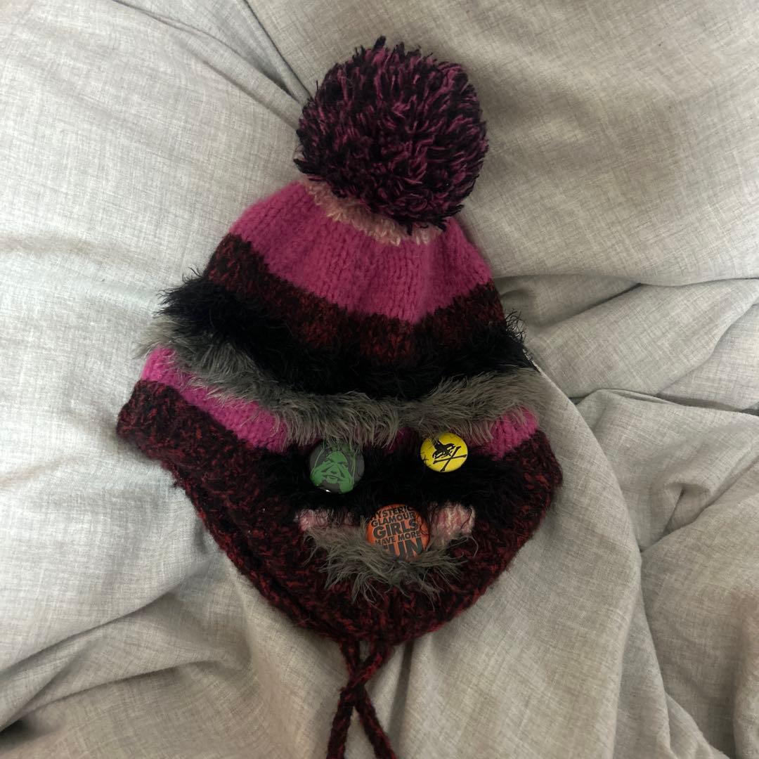 専用HYSTERIC GLAMOUR SHAGGY BORDER ニットキャップ