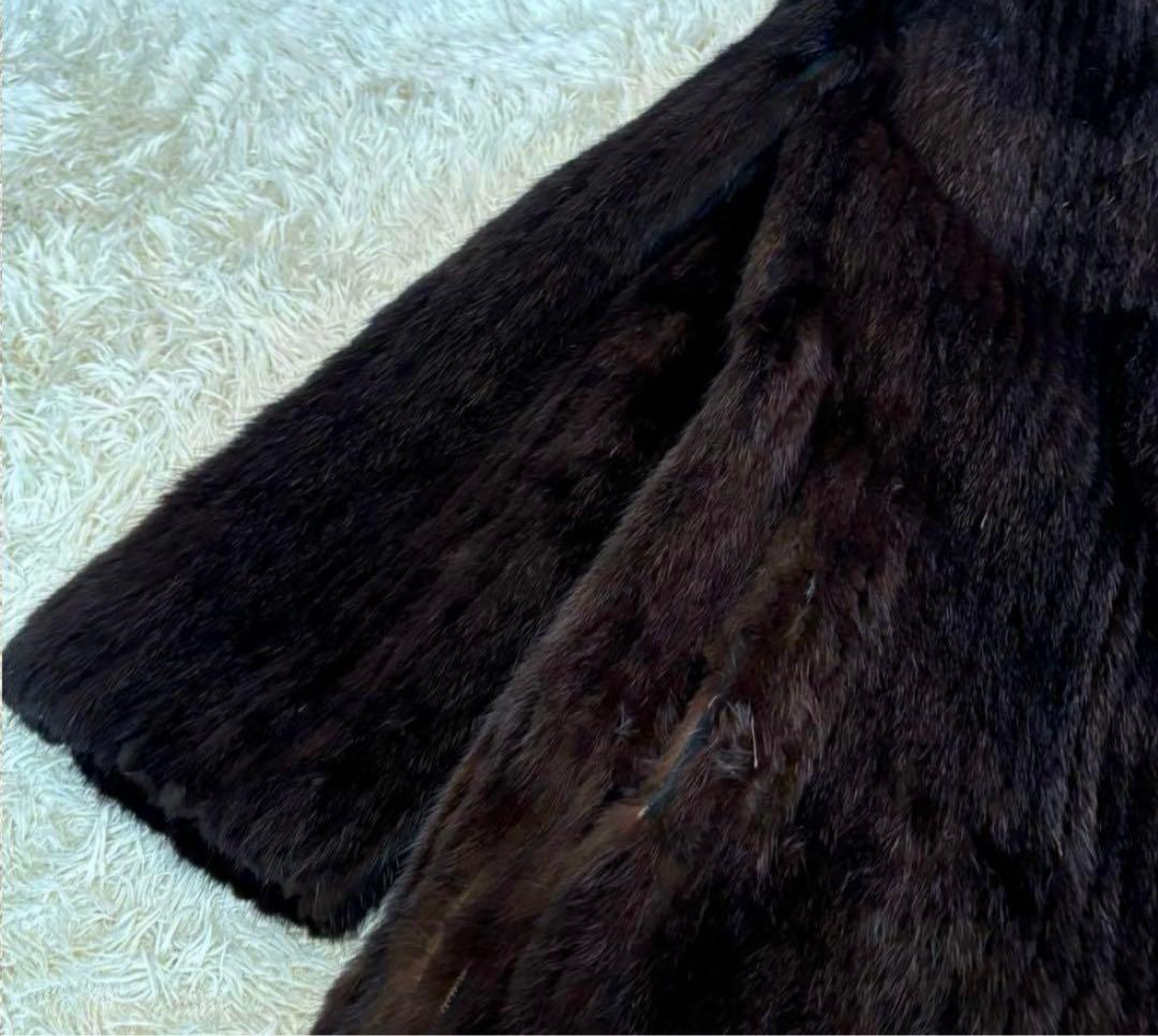 高級感✨　ROTINY リアル　ミンク　ファー　ジャケット　ブラウン