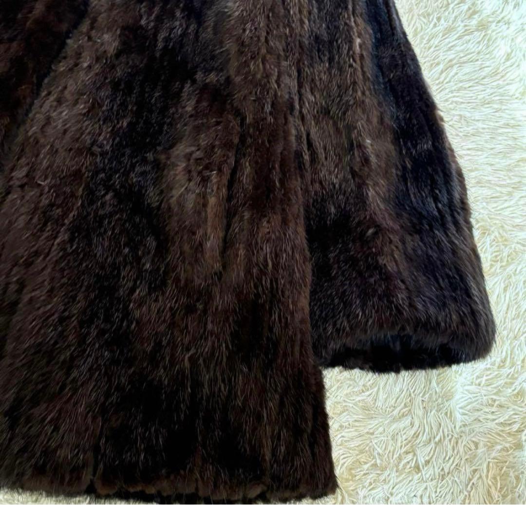 高級感✨　ROTINY リアル　ミンク　ファー　ジャケット　ブラウン
