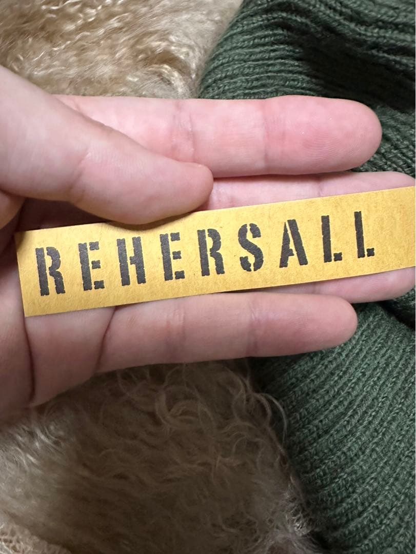 【希少】 REHERSALL リハーズオール ファー襟 ジップニットベスト M