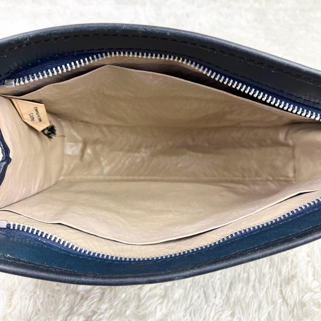【極美品】クリスチャンディオール トロッター クラッチバッグ ネイビー