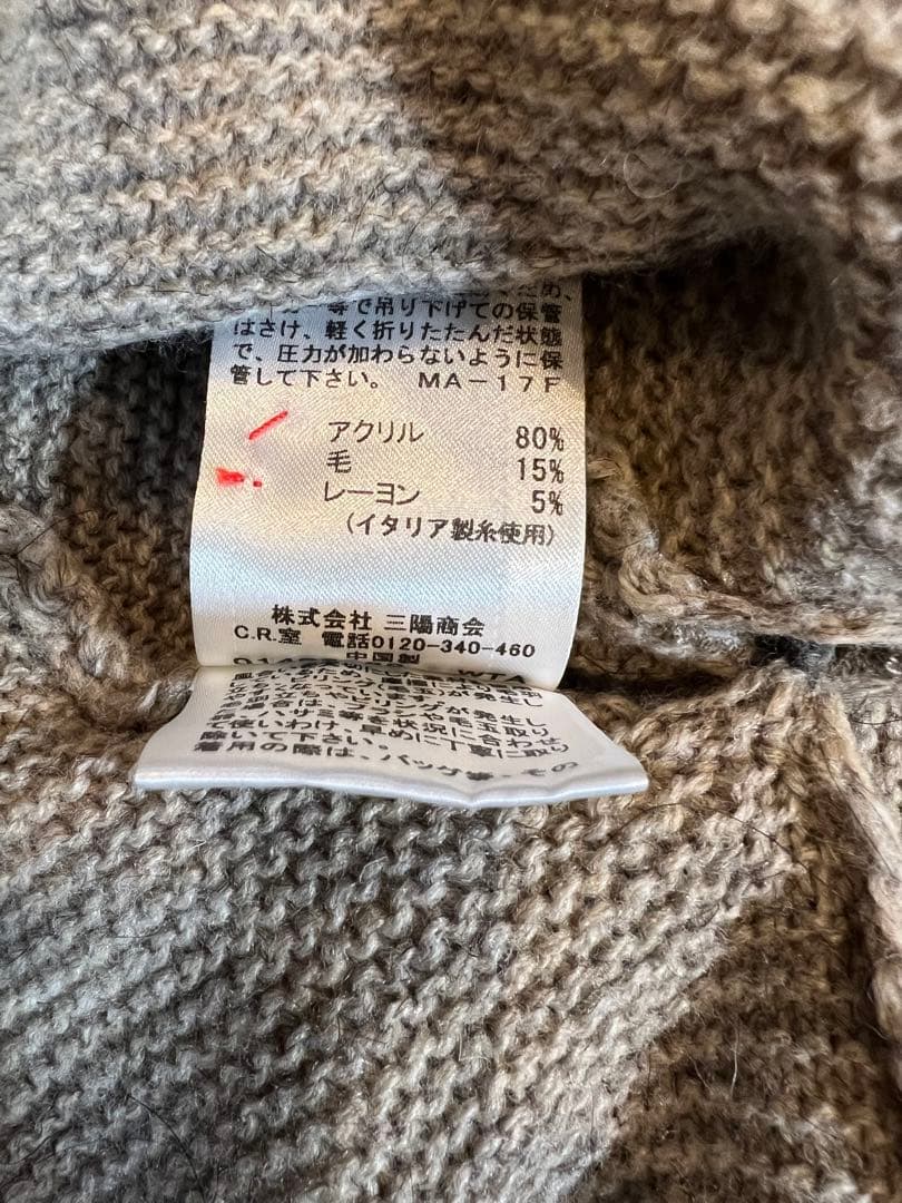 美品★BURBERRY BLUE LABEL ニットポンチョ ケープ バーバリー