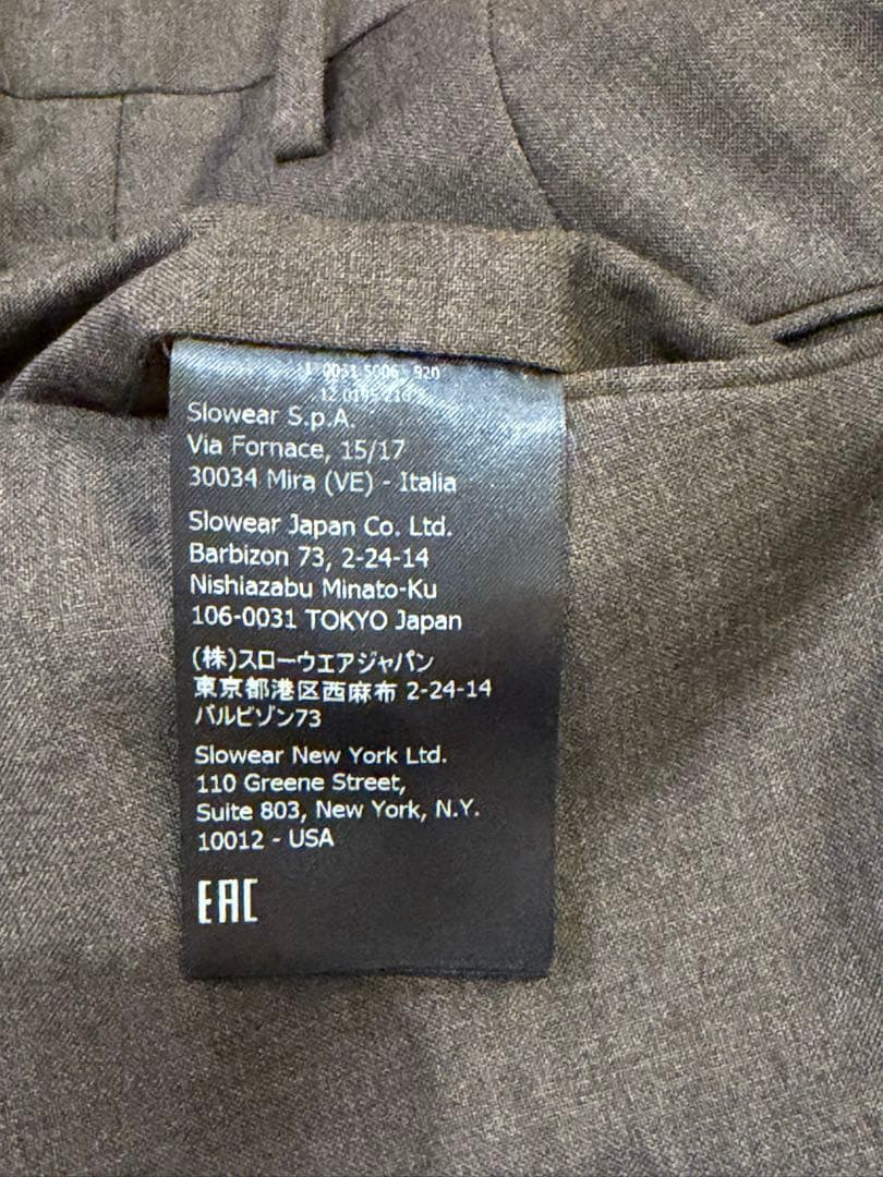 極美品　INCOTEX スラックス スリムフィット 48 グレー