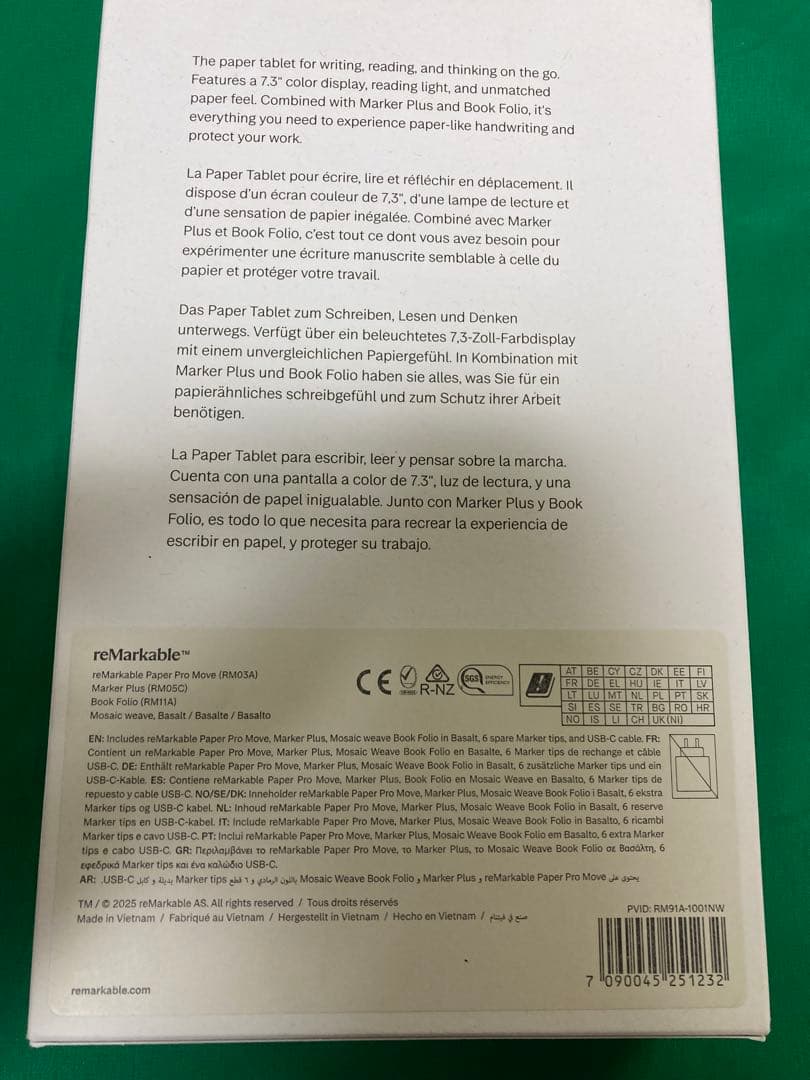 【新品】reMarkable PaperProMove +pen +Folio