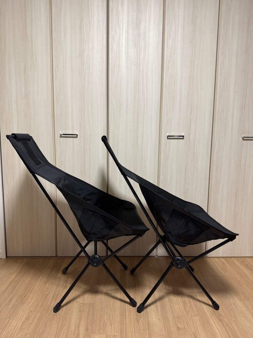 ヘリノックス サンセットチェア ブラック&替えシートコヨーテ　2脚セット