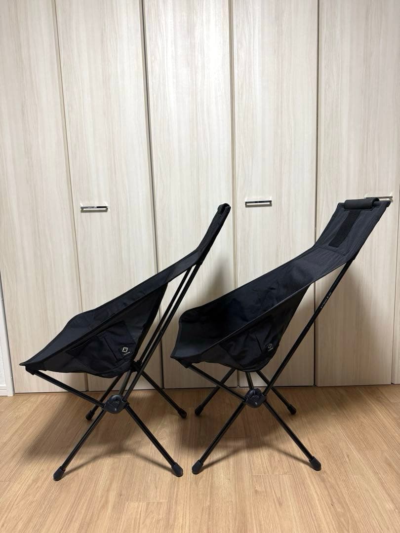 ヘリノックス サンセットチェア ブラック&替えシートコヨーテ　2脚セット
