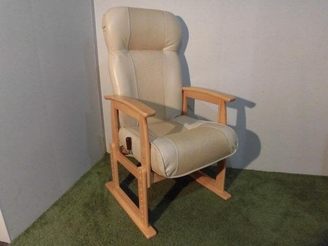 アウトレット★レバーレバー式リクライニングパーソナルお座敷用高座椅子【ベージュ】