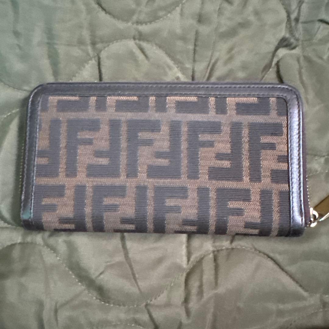 Fendi FFロゴ長財布 ブラウン/ブラック
