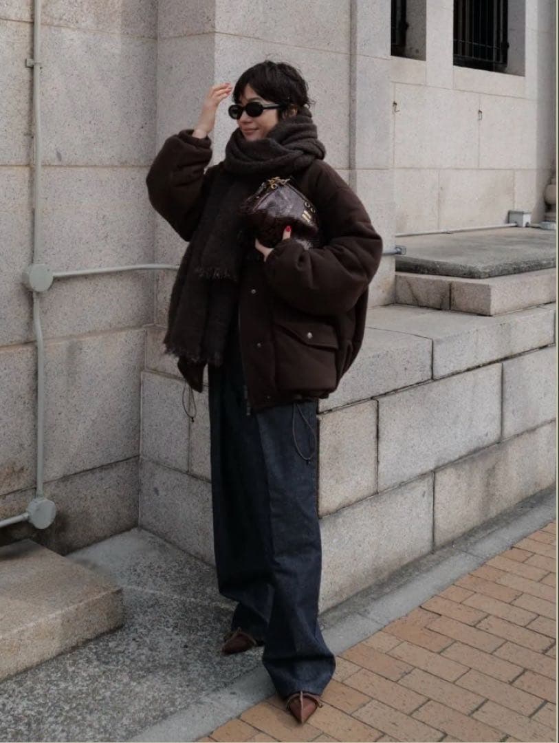 新品タグ付き　machatt フリースパデットコート　ブラウン