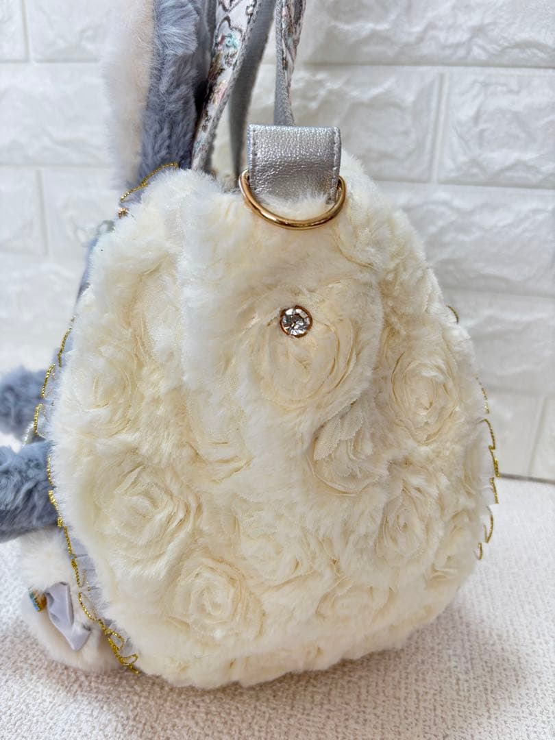 ね*】様 コヤンイサムチョン　ハンドメイド　ファーバッグ　ルミちゃん　グレーうさ