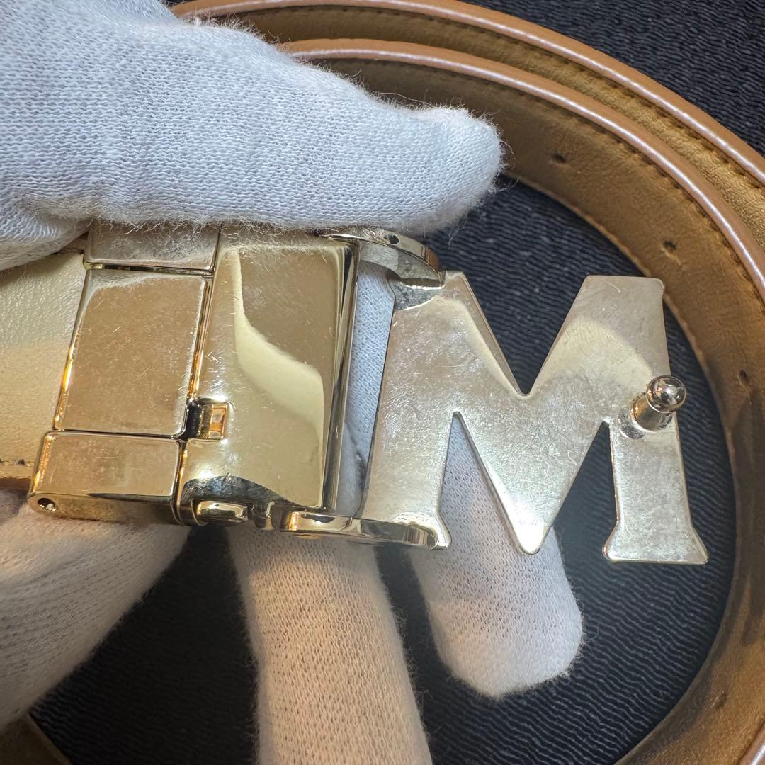 MCM ゴールド レザー ベルト