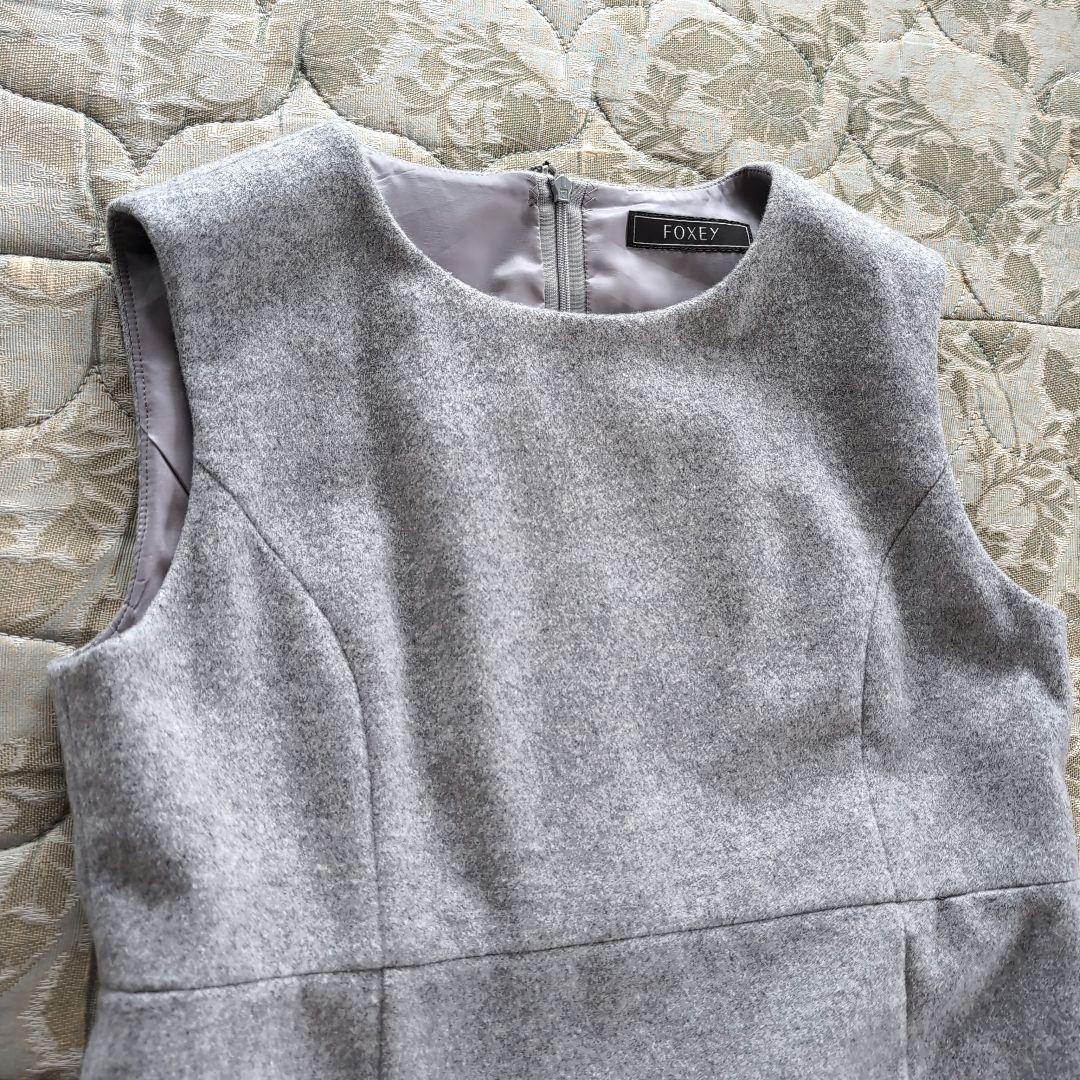 お値下げ 新品未使用 定価20万 FOXEY カシミヤ100%ワンピース 希少