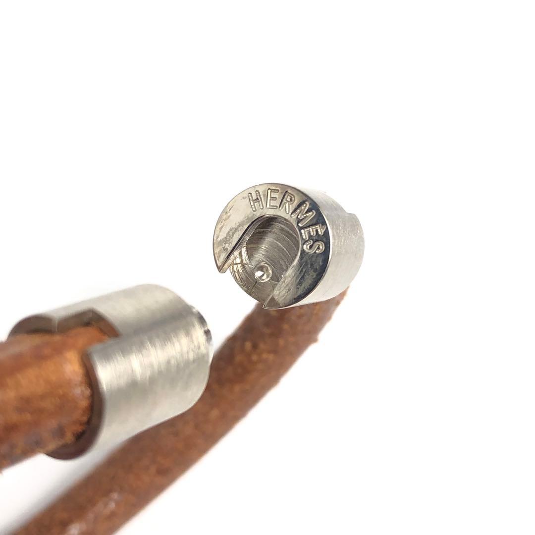 HERMES エルメス バングル リング 2点セット イオタ レザー H金具