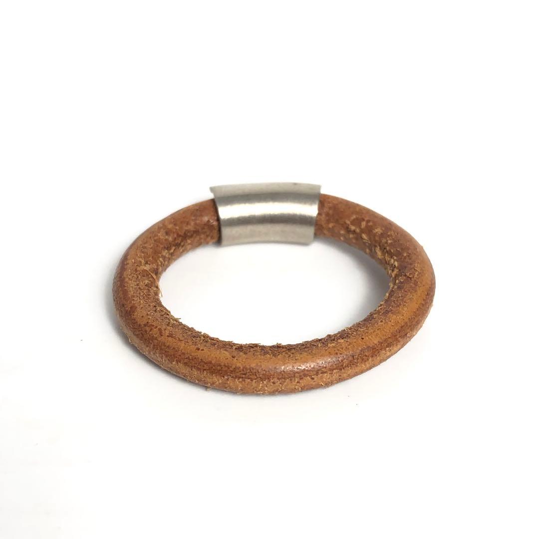 HERMES エルメス バングル リング 2点セット イオタ レザー H金具