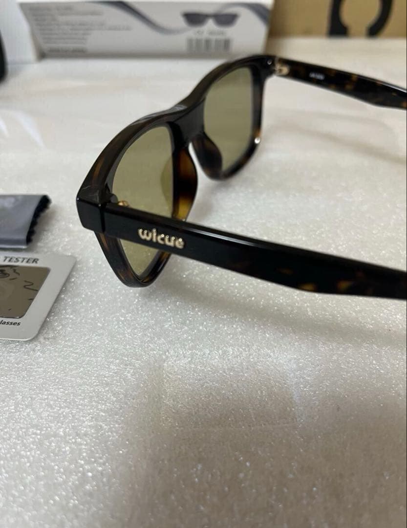ウィキュー 日本製 サングラス 調光レンズ 偏光 UVカット ウェリントン