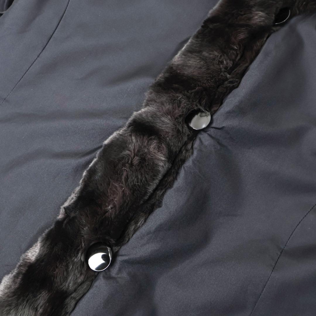 H4972-33◾️ミンクファーxシルク　リバーシブル　ロングコート