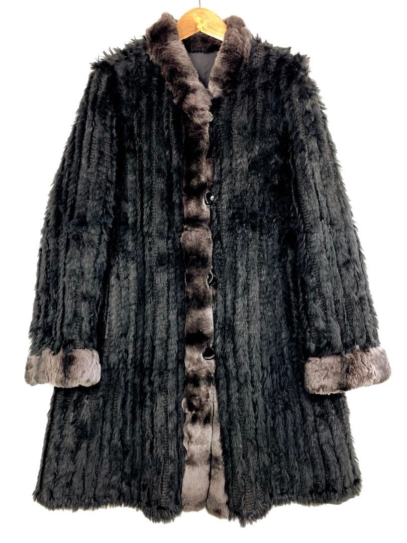 H4972-33◾️ミンクファーxシルク　リバーシブル　ロングコート