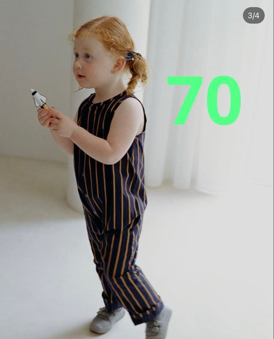 House on the Hill ストライプオーバーオール 70cm