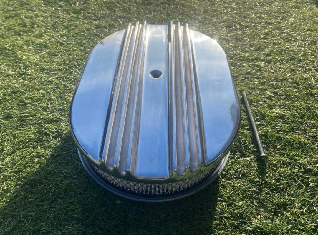 12インチ　オーバルエアクリーナー アルミ　シボレー　インパラ　SBC